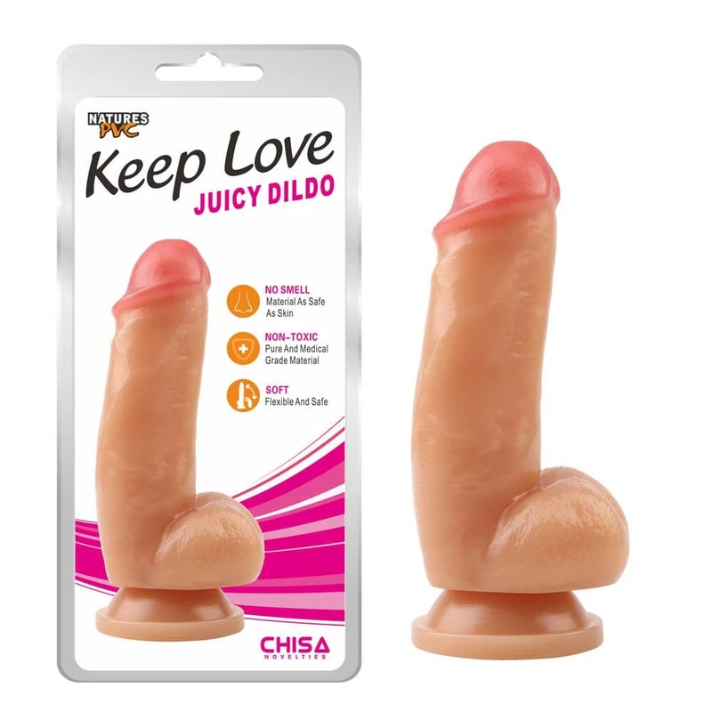 Realistični dildo sa testisima i vakuumskim postoljem 18,5cm - Chisa Novelties