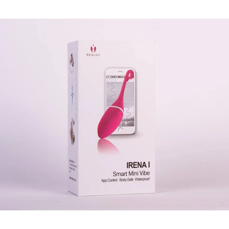 Realov Irena Smart Egg Pink - Vodootporni vibrator sa aplikacijom i stimulansom klitorisa 16cm