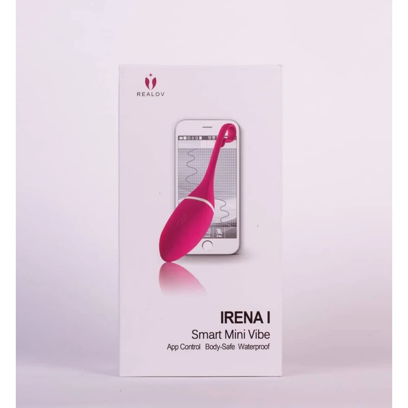 Realov Irena Smart Egg Pink - Vodootporni vibrator sa aplikacijom i stimulansom klitorisa 16cm