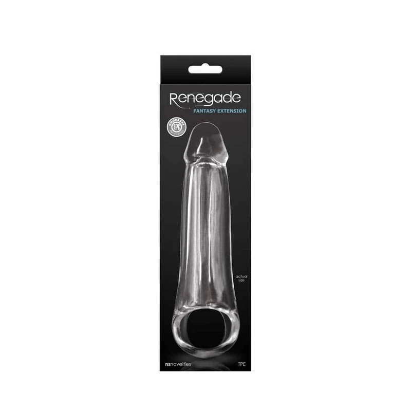 Renegade prozirni penis ekstenzija 21cm vodootporna