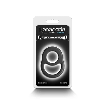 Renegade prsten za produženo uživanje - crni - Sexy Shop
