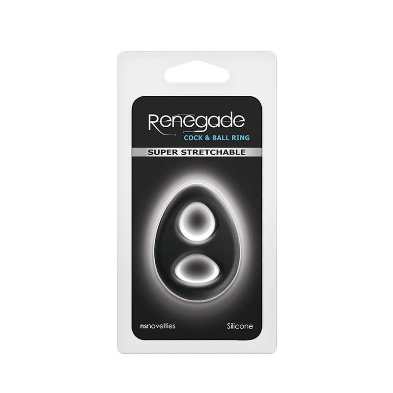 Renegade Romeo mekani silikonasti prsten crni