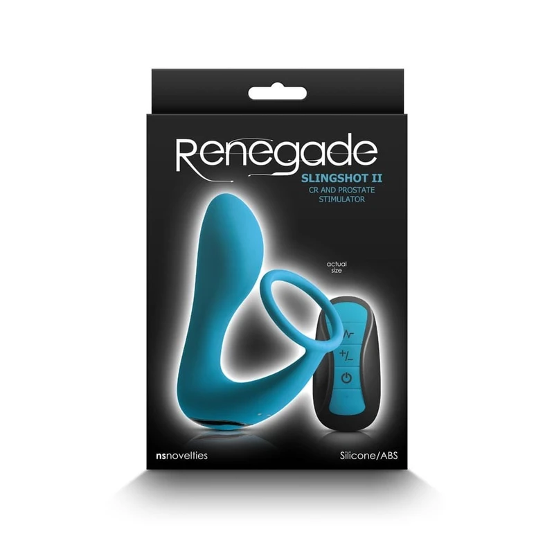 Renegade Slingshot II - Vibrirajuća igračka za odrasle sa daljinskim, plava