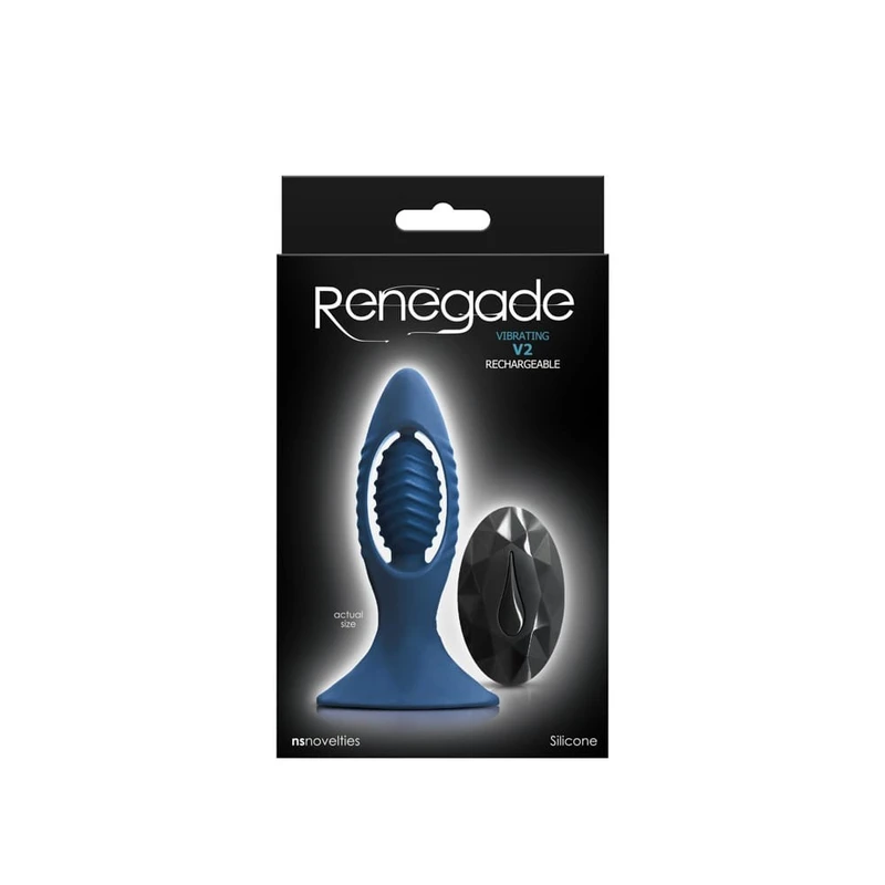 Renegade V2 plavi vibrator sa daljinskim upravljačem i vakuumskim postoljem