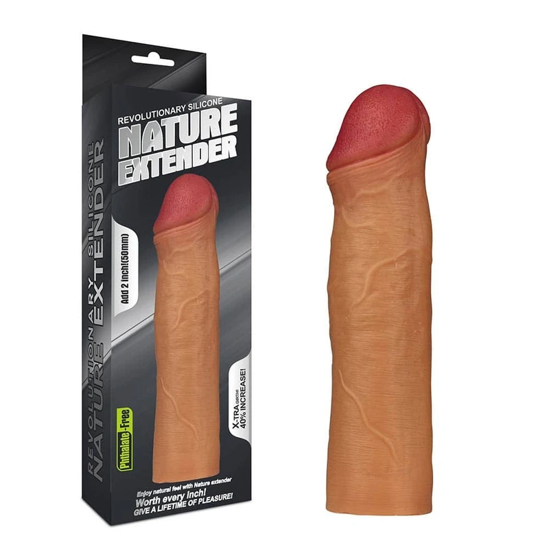 Revolucionarni silikonski Nature extender - 17,8 cm, vodootporan, prirodna boja kože, brend Lovetoy