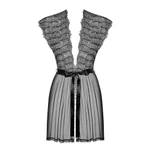 Romanesa crni peignoir L/XL Obsessive