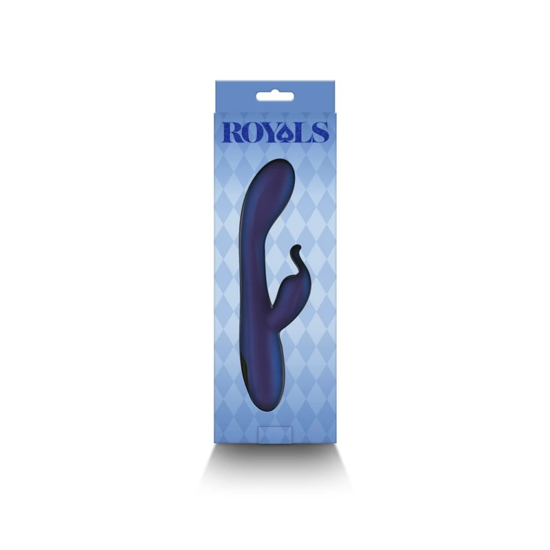 Royals - Empress Vibrator Metalik Plavi sa Stimulansom klitorisa i G tačke, 19,1cm