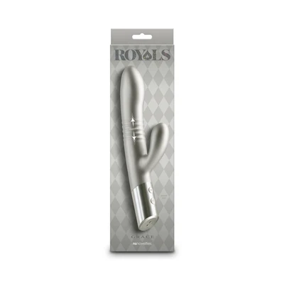 Royals - Grace - Metalik Šampanjac sa Stimulansom G Tačke i Klitorisa, Vodootporan, 24,3 cm - Sexy Shop