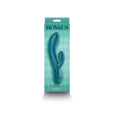 Royals - Regent - Metalik Zelena - Vibrator sa Stimulansom Klitorisa i G Tačkom 19,3 cm - Sexy Shop
