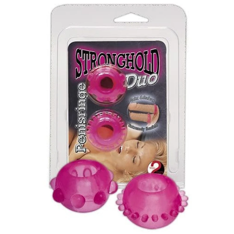 Roze penis prstenovi sa stimulativnim nublama 2 kom - Vodootporni