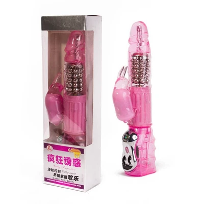 Roze vibrator sa stimulansom klitorisa i G tačke, multi-speed, 25,5cm - Sexy Shop