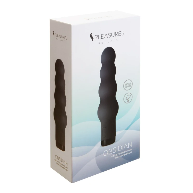 S PLEASURES BULLET - OBSIDIAN 16,5cm crni silikonasti vibrator