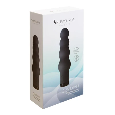 S PLEASURES BULLET - OBSIDIAN 16,5cm crni silikonasti vibrator - Sexy Shop