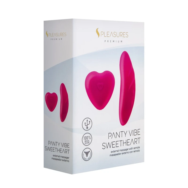 S Pleasures Premium Panty Vibe Sweetheart Vibrator za Klitoralnu Stimulišuću Masazu Roze