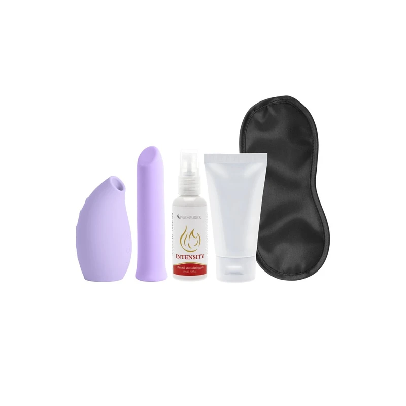 S Pleasures Velvet Lovers Kit - Ljubičasti & Crni