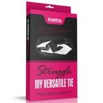 Satin marama za vezivanje Lovetoy 129cm crna/srebrna