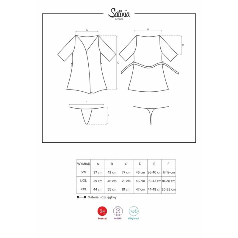 Satinia crna haljina L/XL sa širokim saten trakama i crnim tangama