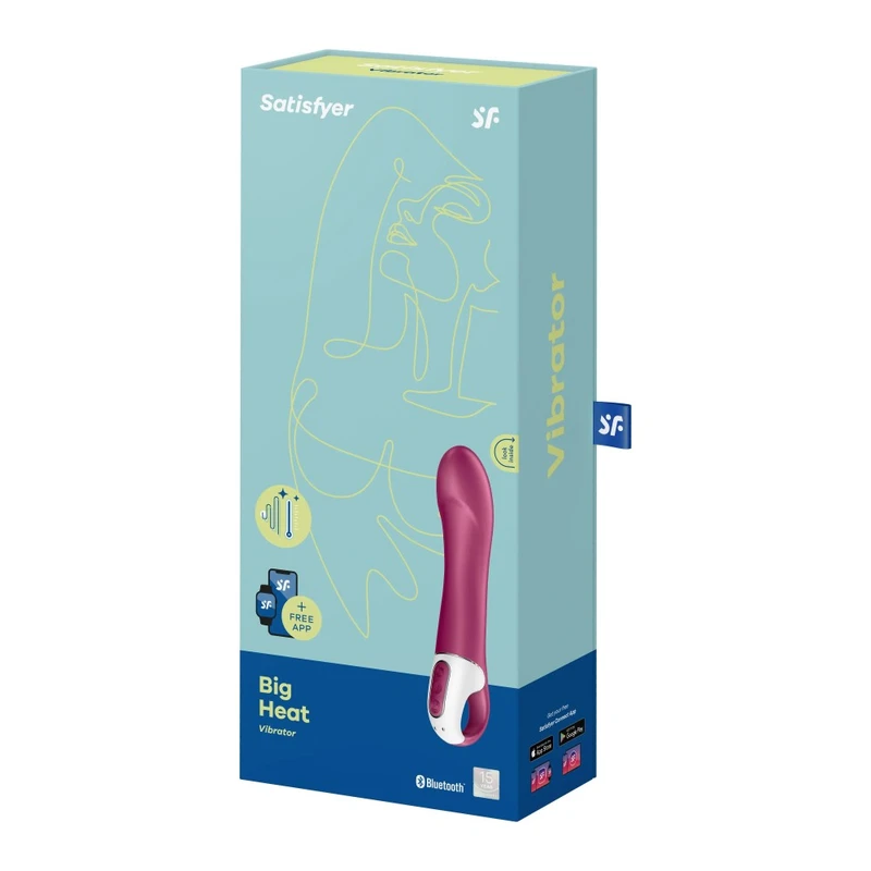 Satisfyer Big Heat - Grejna vibracija za G tačku, vodootporna, kontrola putem aplikacije