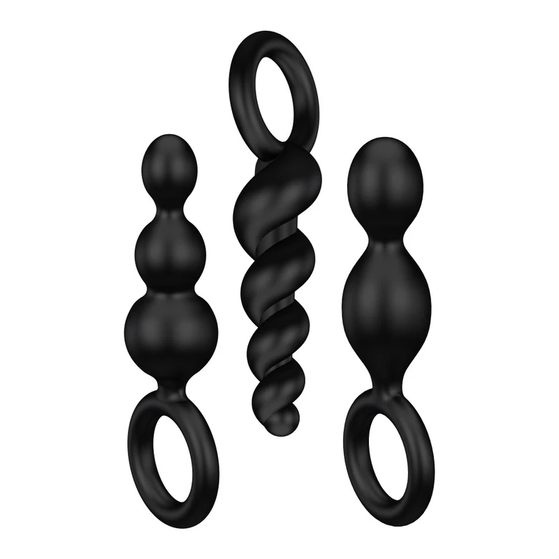 Satisfyer Booty Call Plugs - Set od 3 crna analna čepa