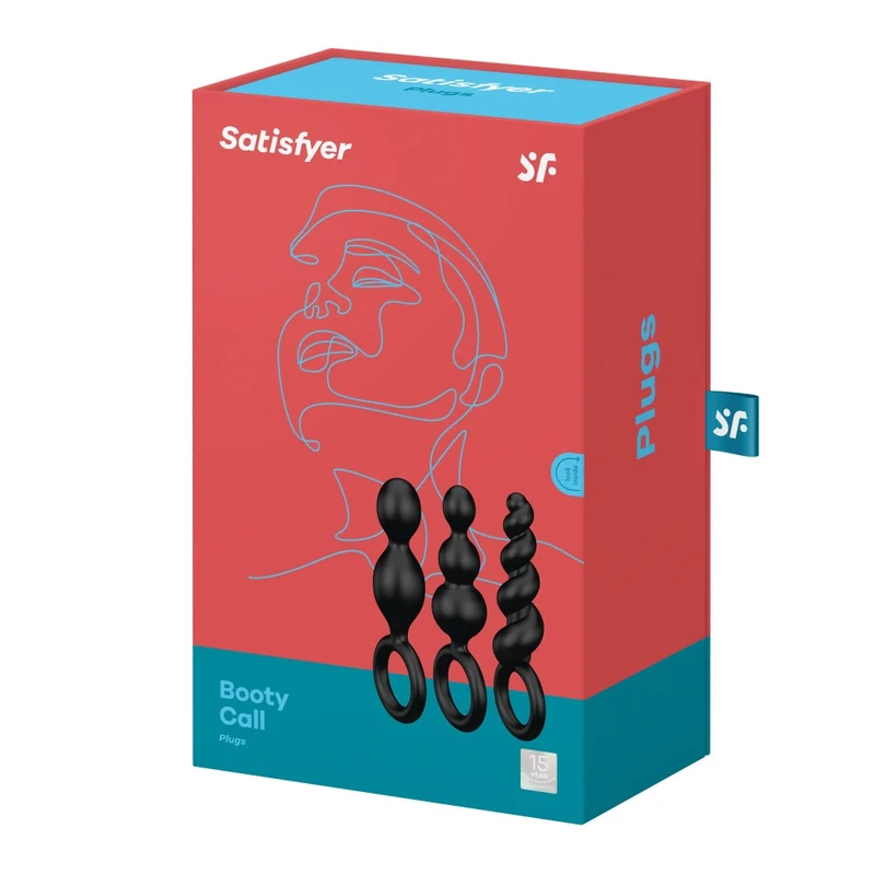 Satisfyer Booty Call Plugs - Set od 3 crna analna čepa