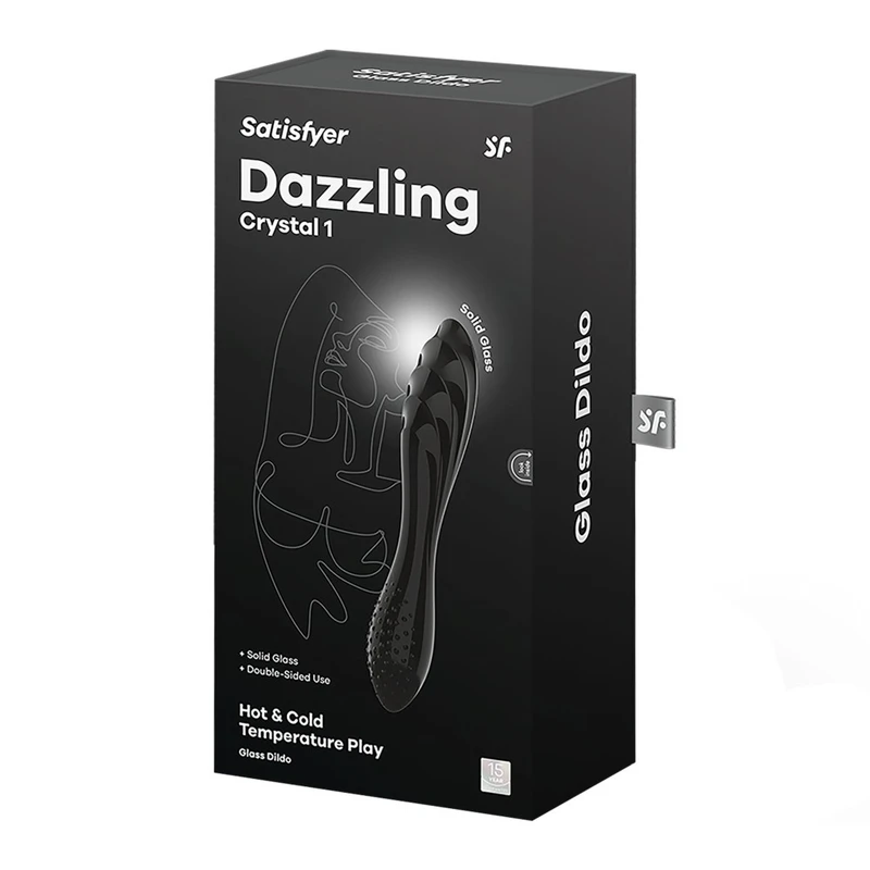 Satisfyer Dazzling Crystal 1 crni stakleni dildo za G-tačku