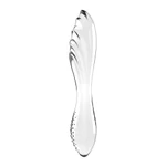 Satisfyer Dazzling Crystal 1 - Prozirni stakleni dildo za G tačku i duplo zadovoljstvo
