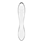Satisfyer Dazzling Crystal 1 - Prozirni stakleni dildo za G tačku i duplo zadovoljstvo