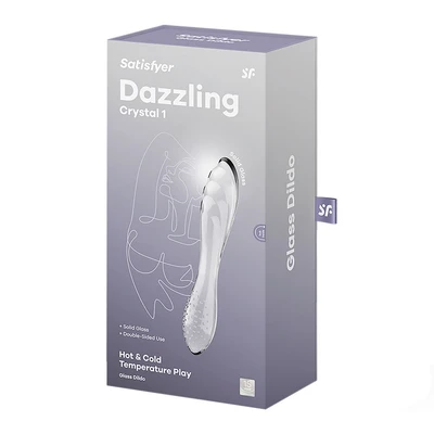 Satisfyer Dazzling Crystal 1 - Prozirni stakleni dildo za G tačku i duplo zadovoljstvo - Sexy Shop