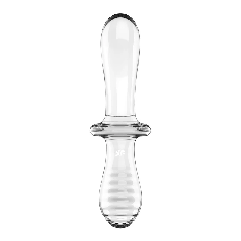 Satisfyer Double Crystal – Dupli Dildo od Prozirnog Borosilikatnog Stakla, 20cm