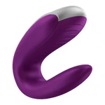 Satisfyer Double Fun (Ljubičasti) - Dvostruki vibrator sa daljinskim i aplikacijom, vodootporan, za G tačku, 9,3cm