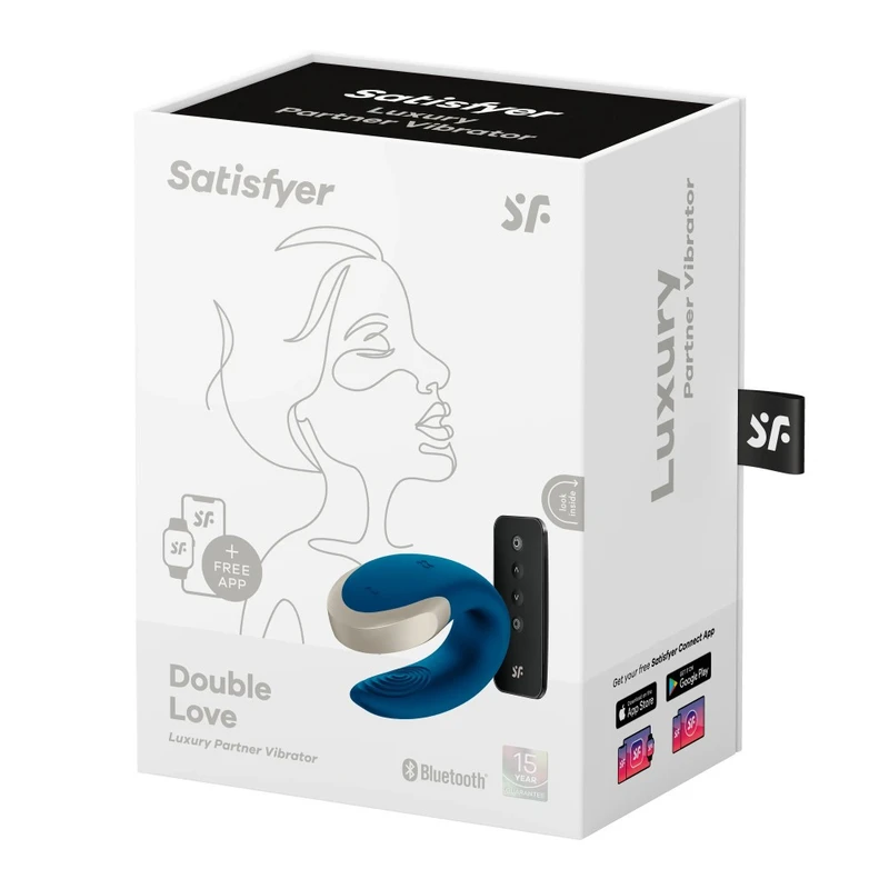 Satisfyer Double Love vibrator za parove (Plavi)