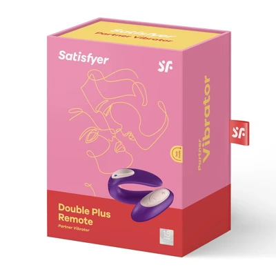 Satisfyer Double Plus Remote - vibrator sa daljinskim, vodootporan, ljubičasti - Sexy Shop