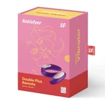 Satisfyer Double Plus Remote - vibrator sa daljinskim, vodootporan, ljubičasti