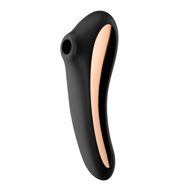 Satisfyer Dual Kiss - Crni vibrator sa stimulansom klitorisa i G-tačkom, vodootporan