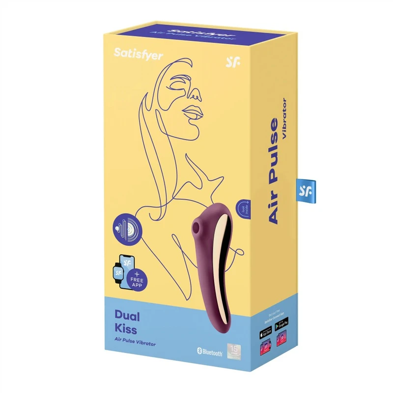 Satisfyer Dual Kiss crveni vibrator sa stimulacijom klitorisa i G tačkom