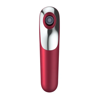Satisfyer DUAL LOVE - Klitoralni stimulator i G-tačka vibrator sa aplikacijom, crveni - Sexy Shop