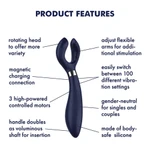 Satisfyer Endless Fun (Plava) - Dvostruki Vodootporni Vibrator sa Rotacijom