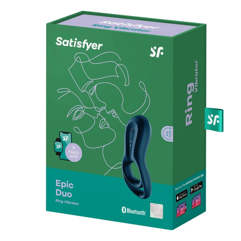 Satisfyer Epic Duo Vibrirajući Prsten sa Aplikacijom - Crni