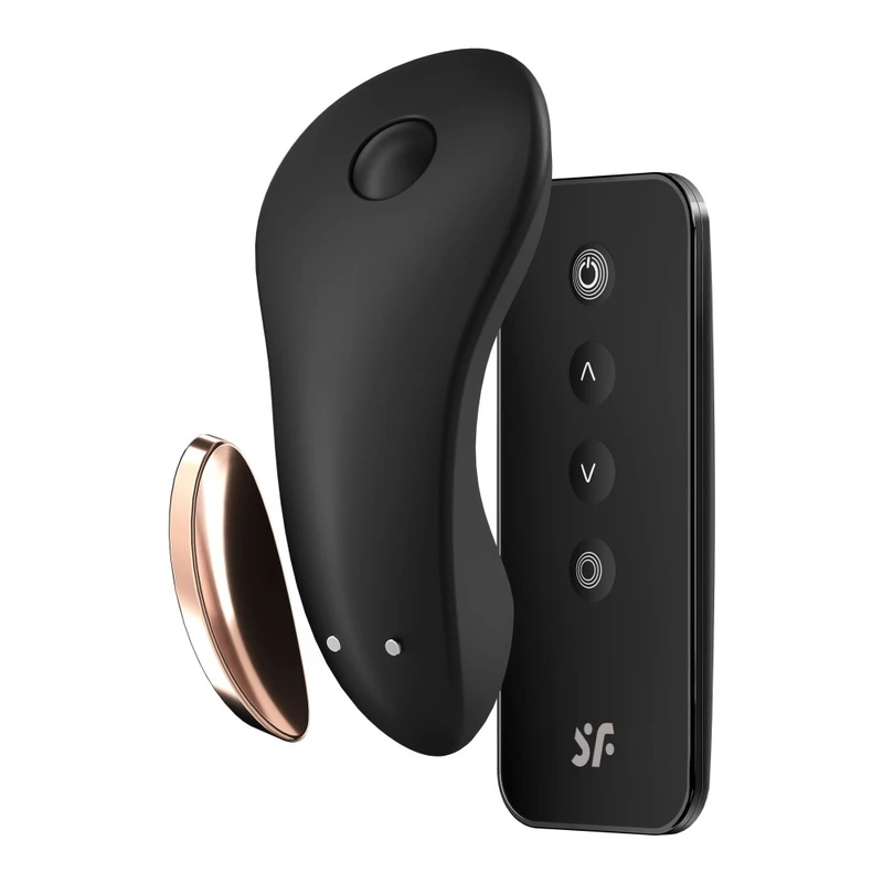 Satisfyer Little Secret Black - Panty vibrator sa daljinskim upravljačem i aplikacijom, vodootporni