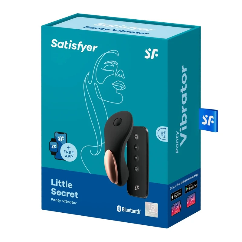 Satisfyer Little Secret Black - Panty vibrator sa daljinskim upravljačem i aplikacijom, vodootporni