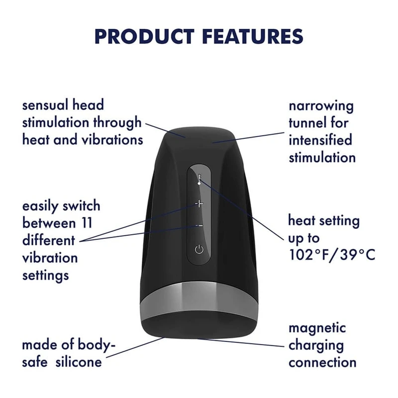 Satisfyer Men Heat Vibration - Vibrirajući masturbator sa grejanjem