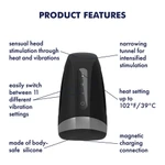 Satisfyer Men Heat Vibration - Vibrirajući masturbator sa grejanjem