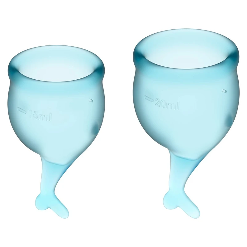 Satisfyer menstrualna čašica Feel Secure (svetlo plava)