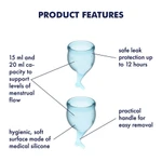 Satisfyer menstrualna čašica Feel Secure (svetlo plava)