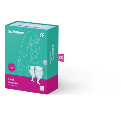 Satisfyer menstrualna čašica Feel Secure (svetlo plava) - Sexy Shop