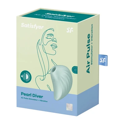 Satisfyer Pearl Diver Mint - Vodootporni Stimulator Zeleno zadovoljstvo - Sexy Shop