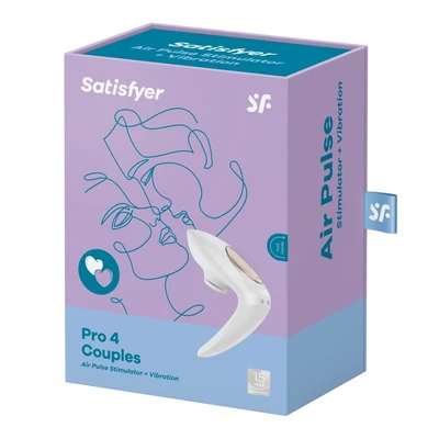 Satisfyer Pro 4 Couples - vibrator za parove sa talasima pritiska i vibracijom - Sexy Shop