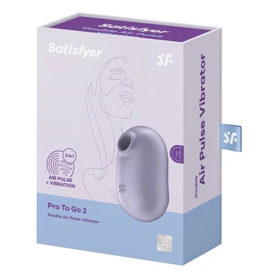 Satisfyer Pro To Go 2 ljubičasti vibrator sa talasima pritiska - Sexy Shop