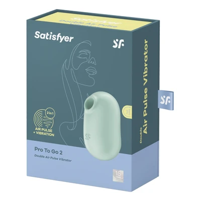 Satisfyer Pro To Go 2 - Vodootporni vibrator za klitoris u zelenoj boji - Sexy Shop