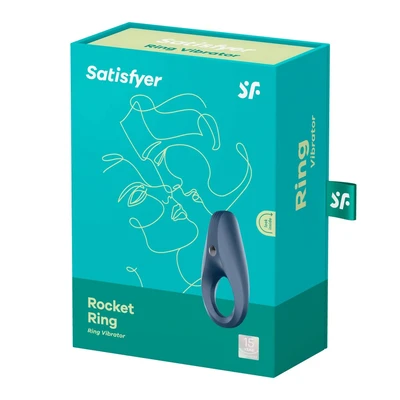 Satisfyer Rocket Ring - Vibrirajući prsten za erekciju, vodootporan, crni - Sexy Shop